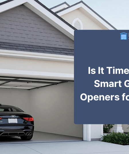 Smartphone controlling smart garage door opener remotely via Wi-Fi app
